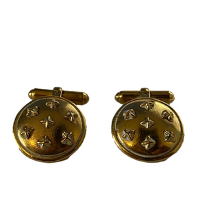 CHANEL Chanel cufflinks metal gold vintage circle round shape GP